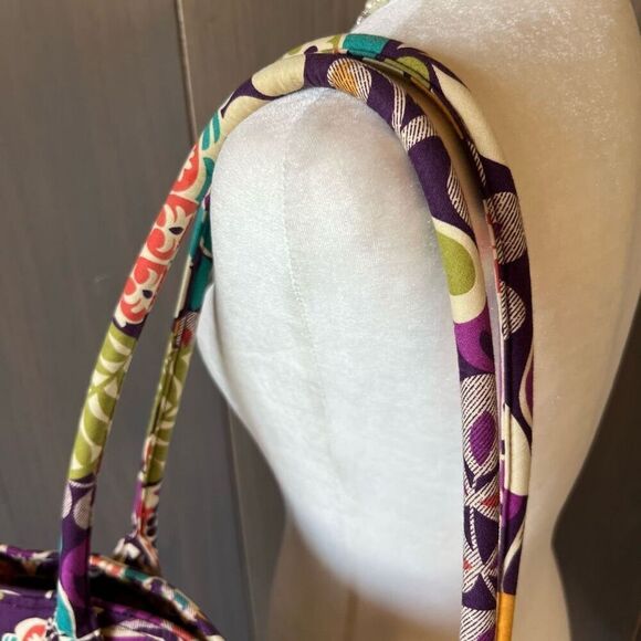 VERA BRADLEY Shoulder Bag Tote Plum Crazy Medium - Picture 3 of 9